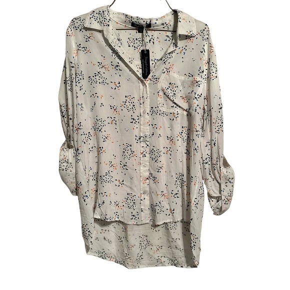 Velvet Heart High Low Button Up Blouse Sz M - Picture 4 of 8